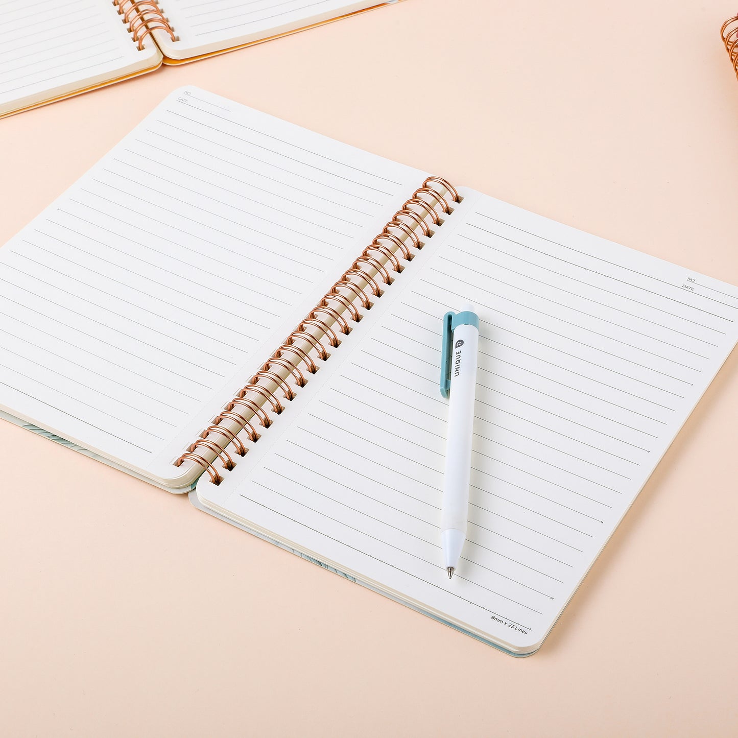 Spiral Notebook for Women, 8.25" x 6.25" Journal with Durable Hardcover and 160 Lined Pages with Large Pockets - Perfect to Stay Organized and Boost Productivity at Work or School