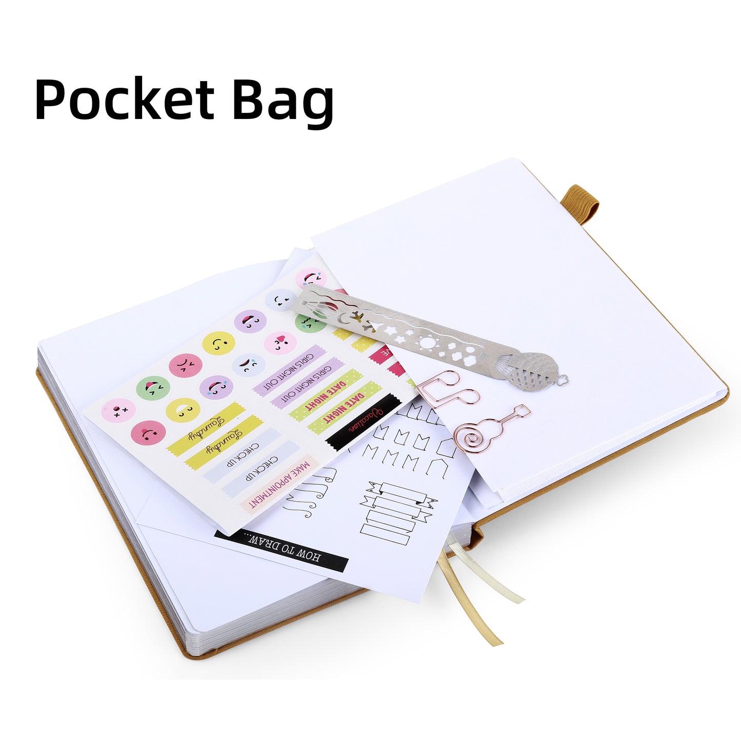 Bullet Journal A5 160gsm PREMIUM paper gold edge-olive